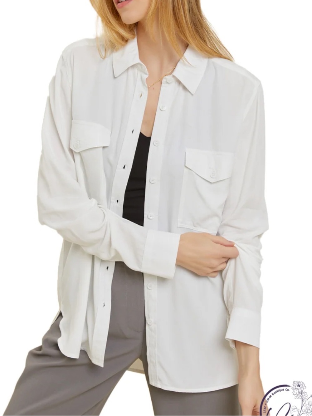 Universal Standard Soft Button Up Shirt